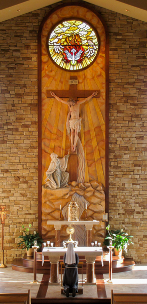 Spirituality and Charisms: Father of Mercy Chapel Wood Relief